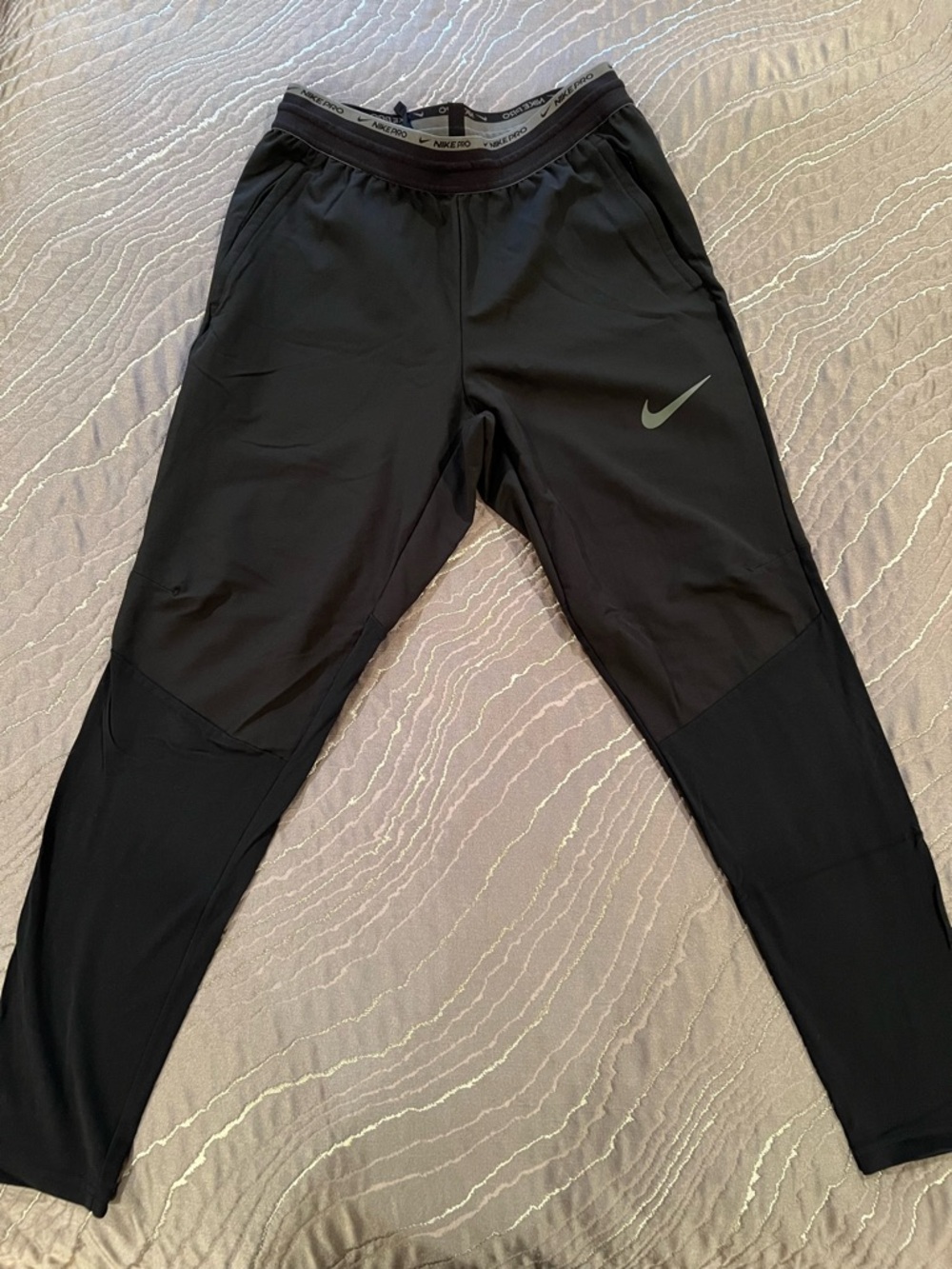 Nike Pro Training Drill Black Dri-FIT Jogger Pants with Swoosh